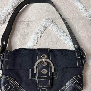 Classic black Coach baguette bag Y2k Vintage